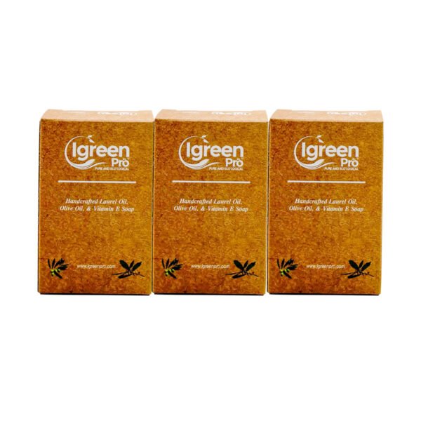 IGreen Pro Natural Soap Bar With Olive Oil and Laurel Oil Soap Bar(3 Soap Bars)