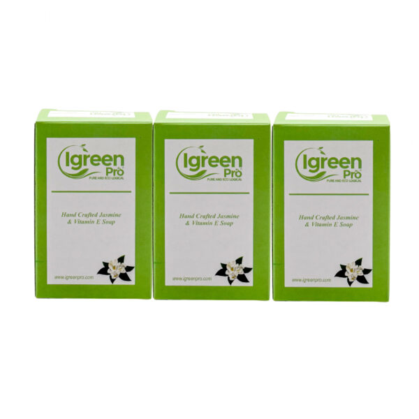 IGreen Pro Three Natural Soap Bar Made with Olive Oil Base Scented With Jasmine From Damascus